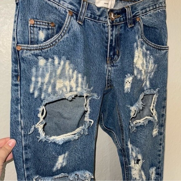 one teaspoon lonely boys distressed drop crotch low waist tapered leg jeans - Picture 4 of 9